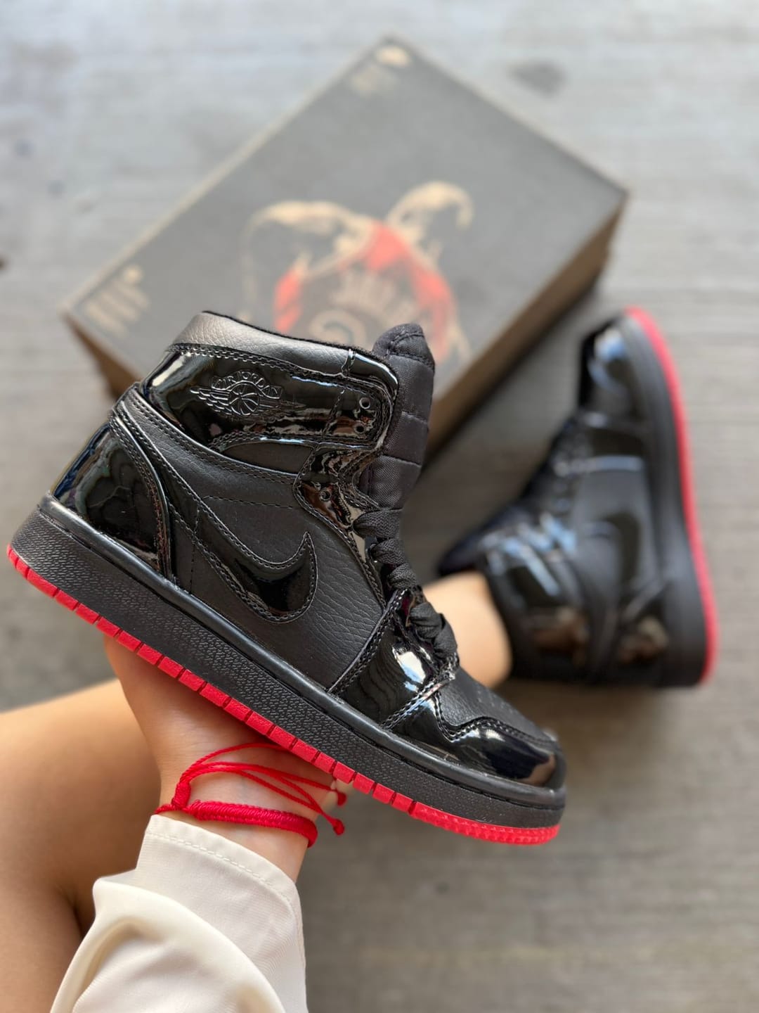 Nike Air Jordan 1 Retro High – Black Patent Red Sole