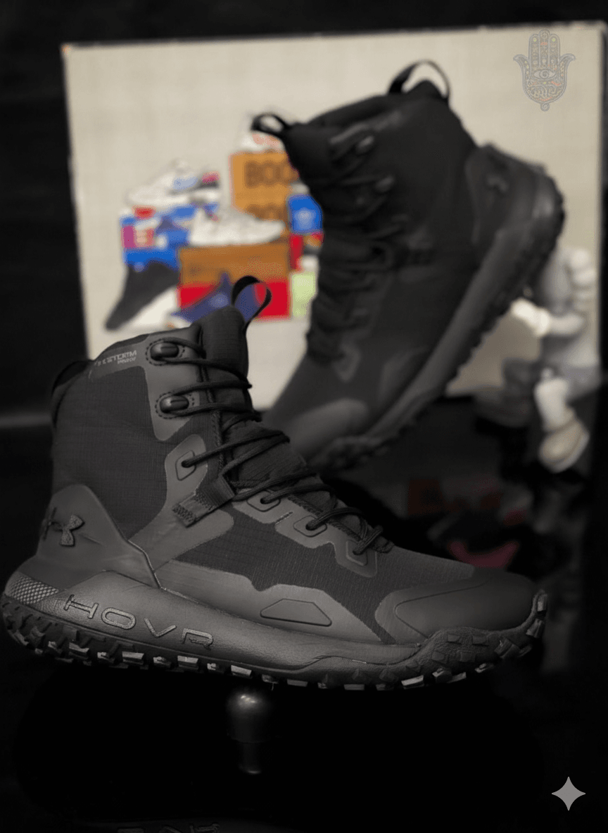 Bota Táctica Under Armour HOVR Negra | Impermeable y Amortiguación de Alto Impacto