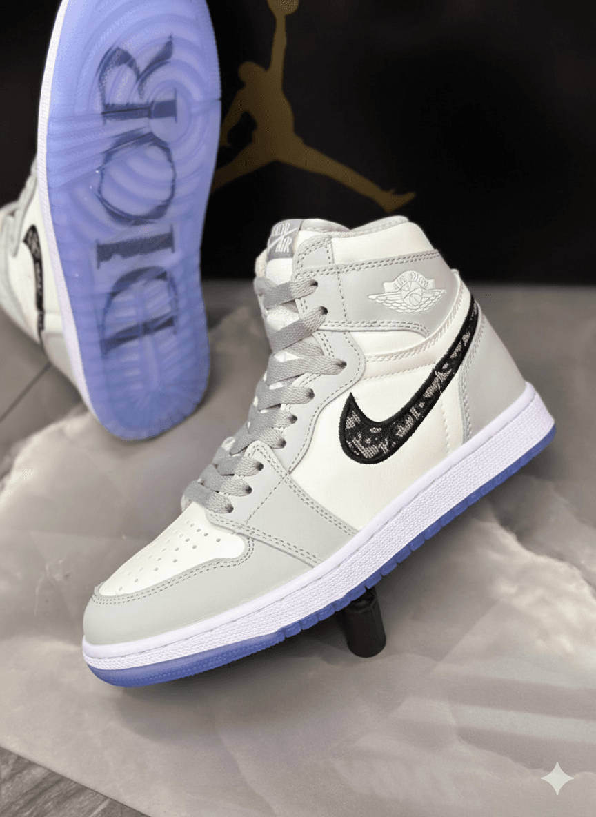 Nike Air Jordan 1 Retro High OG x Dior Blanco/Gris - Edición Limitada